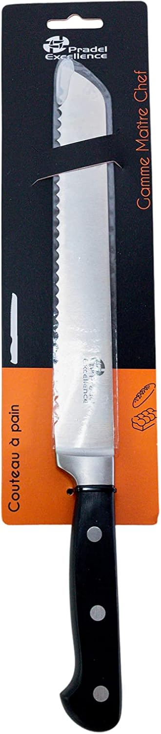Pradel - Excellence couteau à pain 20 cm - inox, manche ergonomique, 33 cm