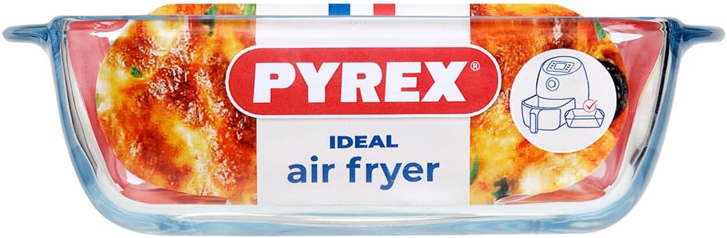 Pyrex - Prepware plat carré - 20x17 cm - verre 1L, cuisson au four
