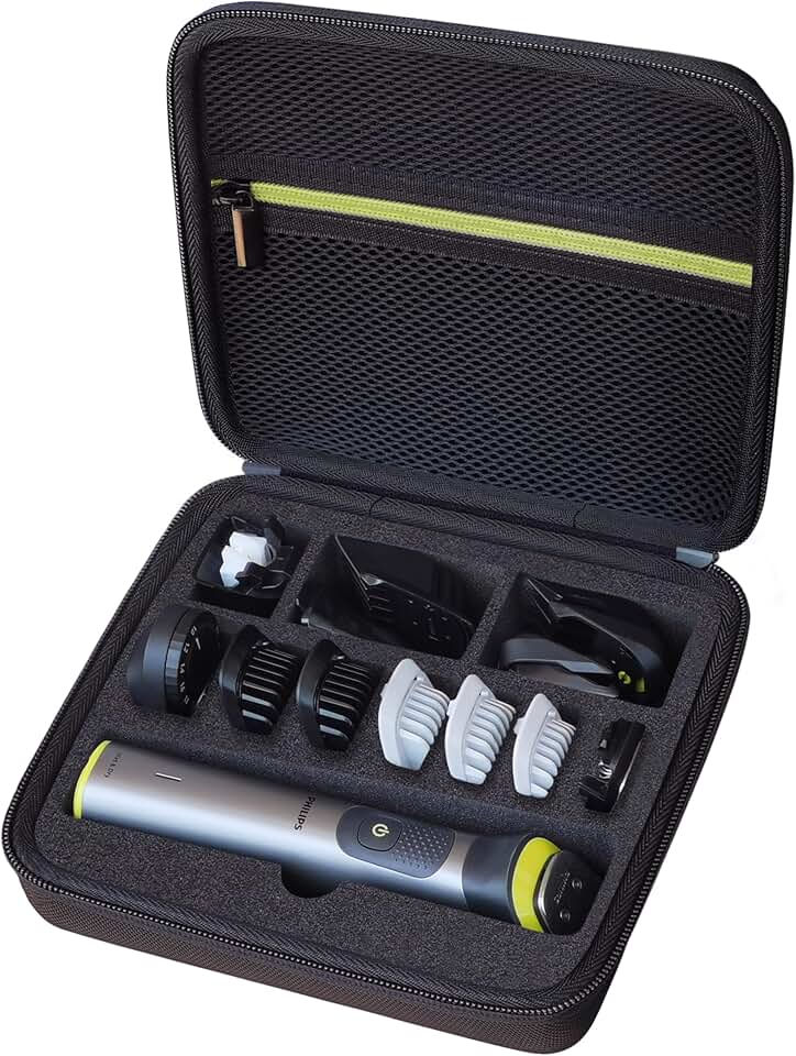 Étui de rangement rigide pour tondeuse Philips Series 7000, étanche, compact, MG7930/15 MG7950/15