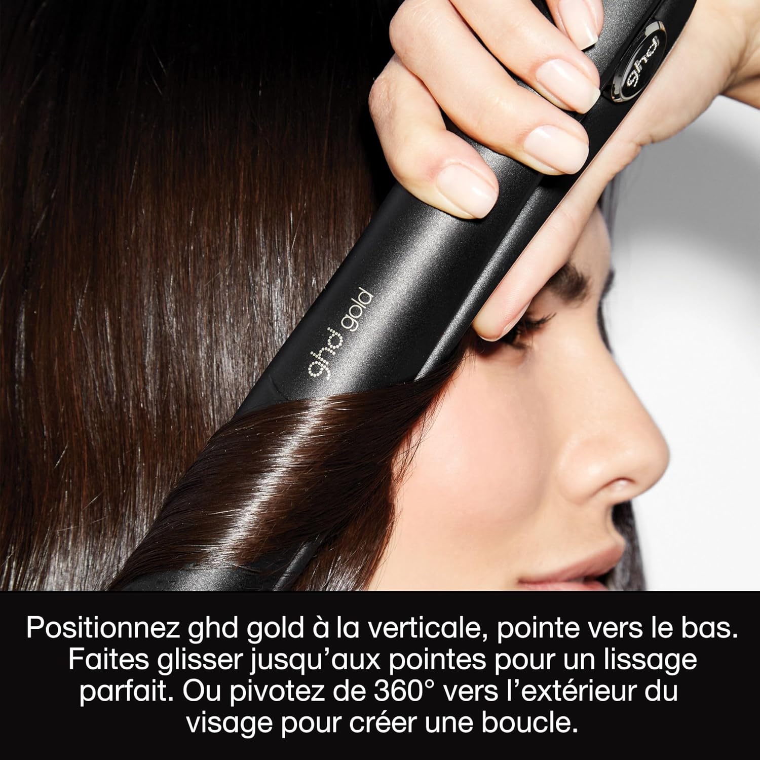 ghd - Gold - lisseur cheveux, design arrondi, 65% brillance, chauffe sans chaleur extrême