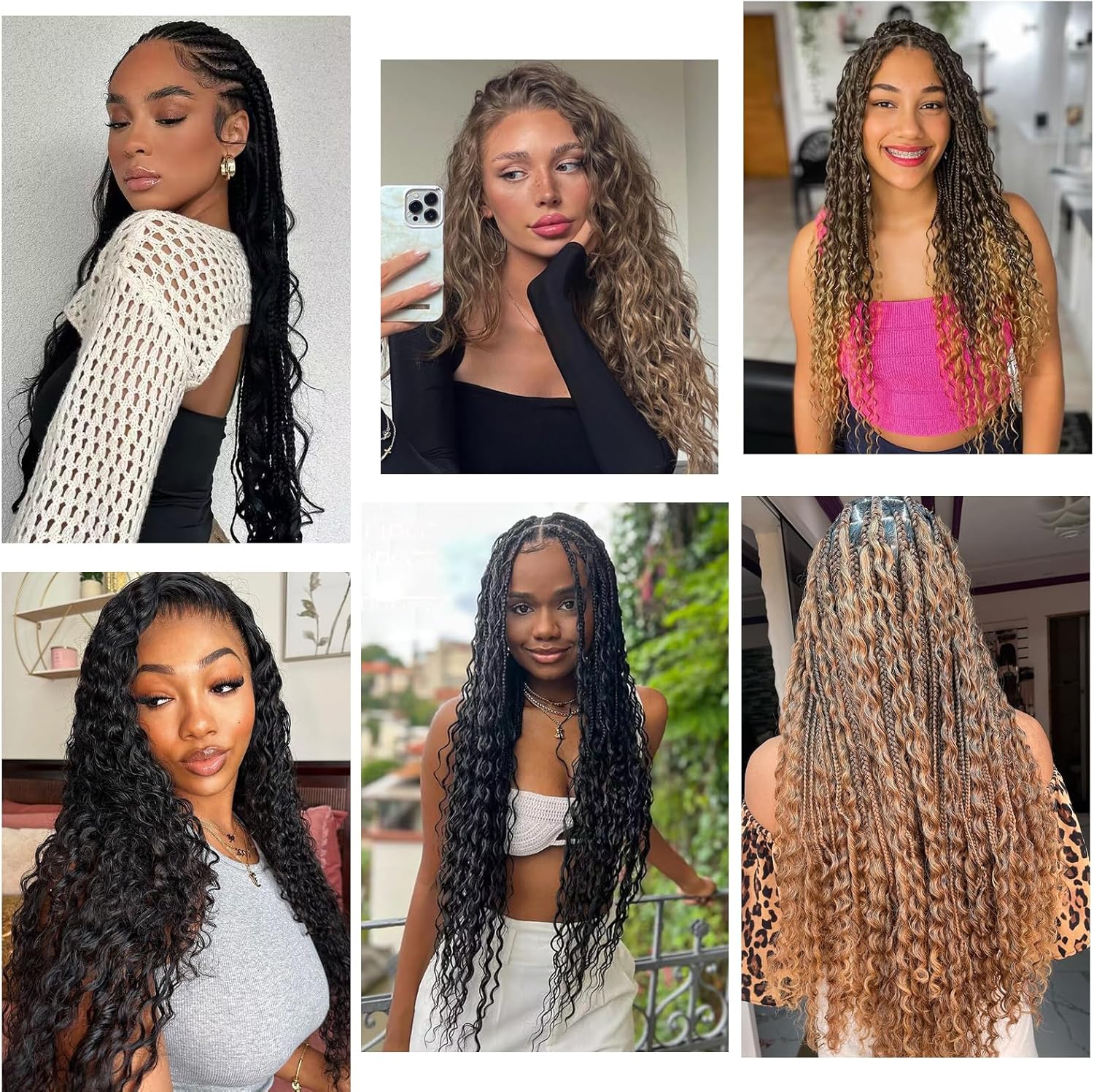 Extensions cheveux - Deep Twist Ocean Wave - 22 pouces, lot de 3, synthétique bouclé