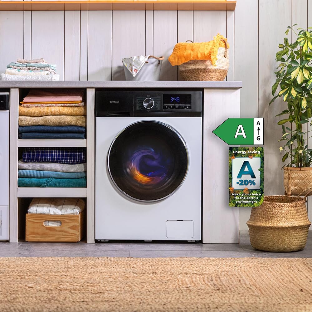 Cecotec - Bolero DressCode 12500 - 12kg - Inverter, vapeur, 16 programmes