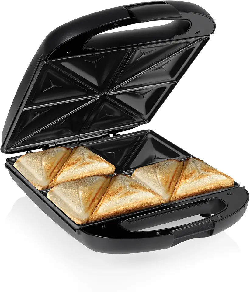 Tristar - Sandwich Maker XL - 4 sandwiches, 1500W, antiadhésif, sécurité - SA-3069