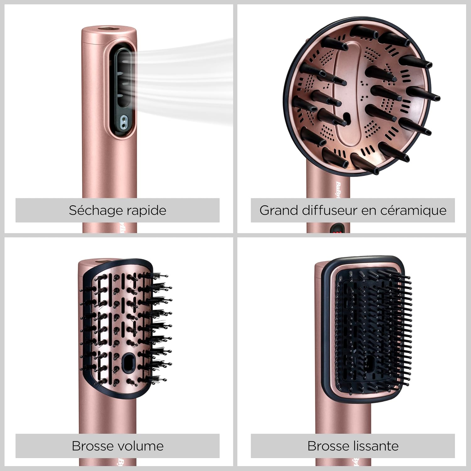 BaByliss - Air Wand 4-en-1 styler, ionique, sèche-cheveux, AS6556E