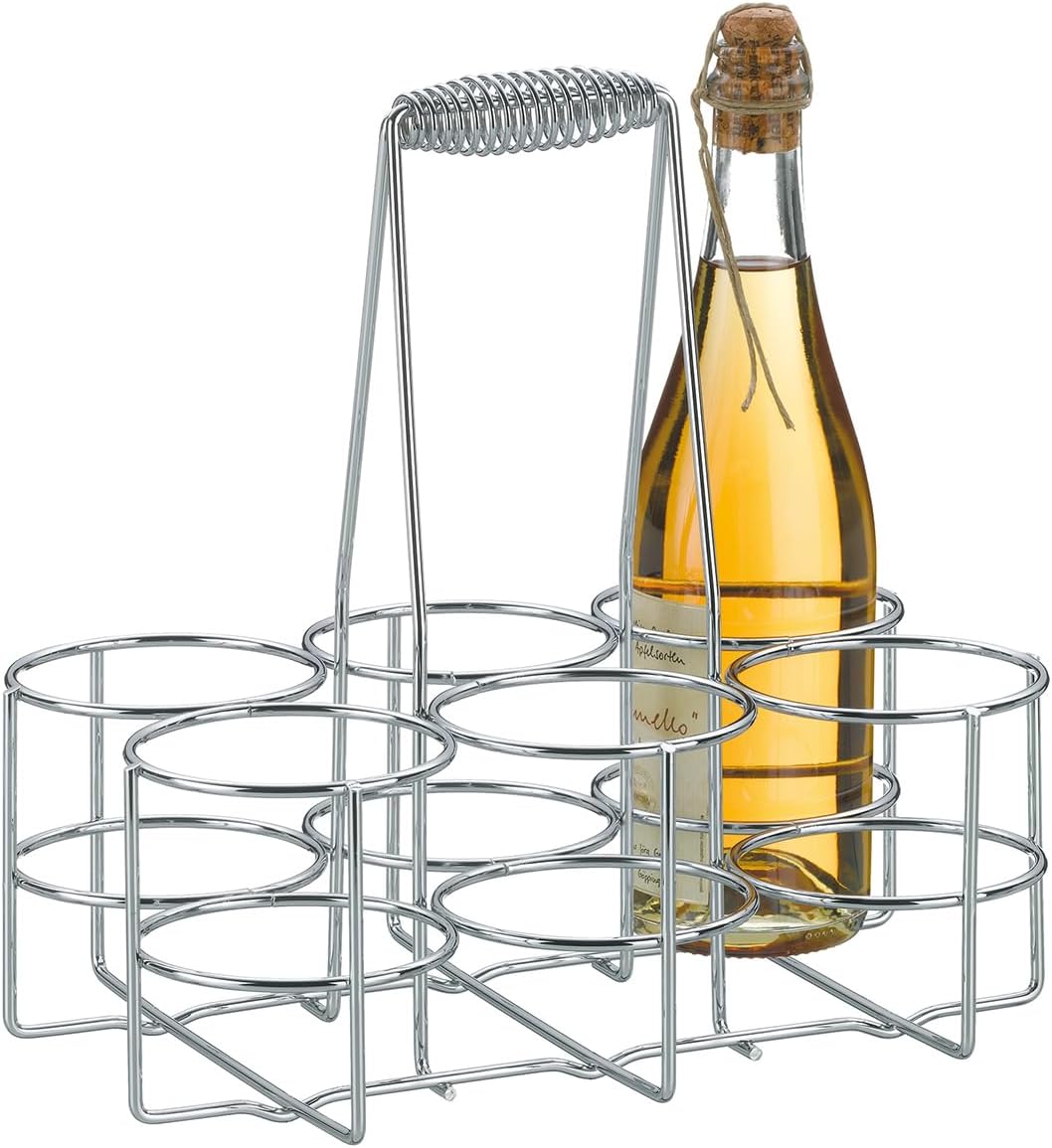 Kela - Loop Porte-bouteille en métal argenté 31x31x21 cm - 49880