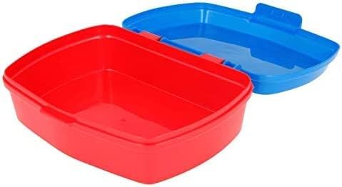 Boîte à sandwich réutilisable multicolore, sans BPA, rectangulaire, 5463