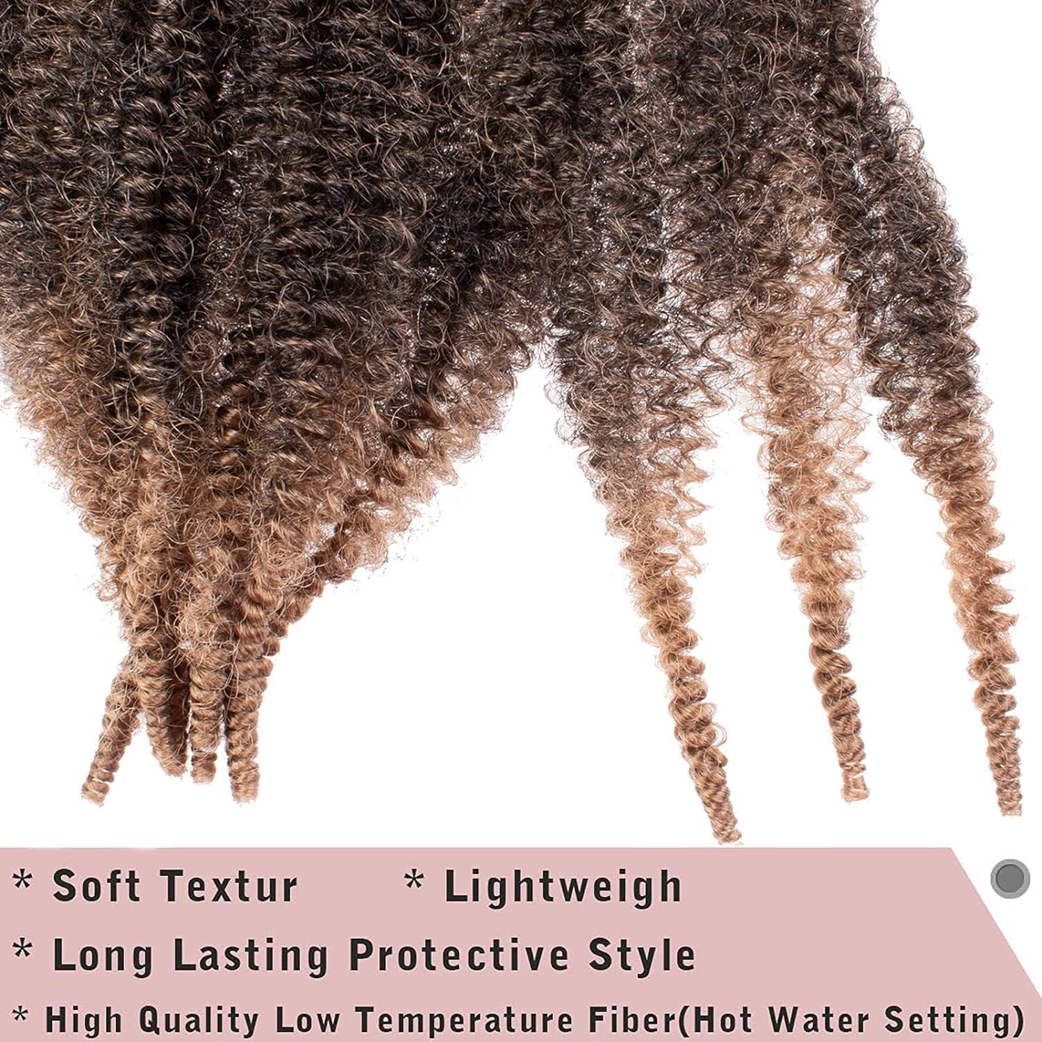 Xtrend - Springy Afro Twist - 16 pouces - 8 packs, cheveux pré-séparés, synthétique, extension crochet, T27#