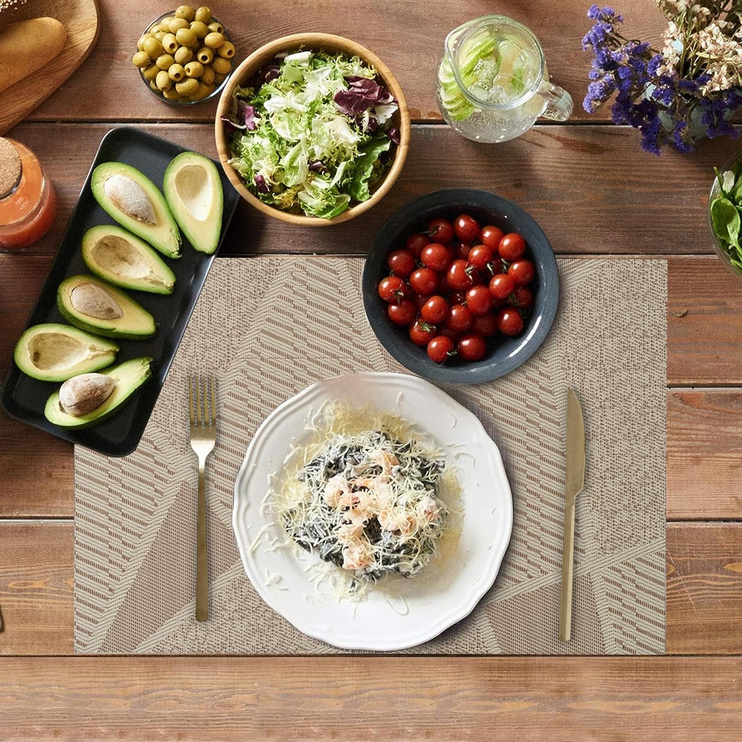 IPEA - sets de table élégants - 45x30cm - lavables, antidérapants, résistants chaleur