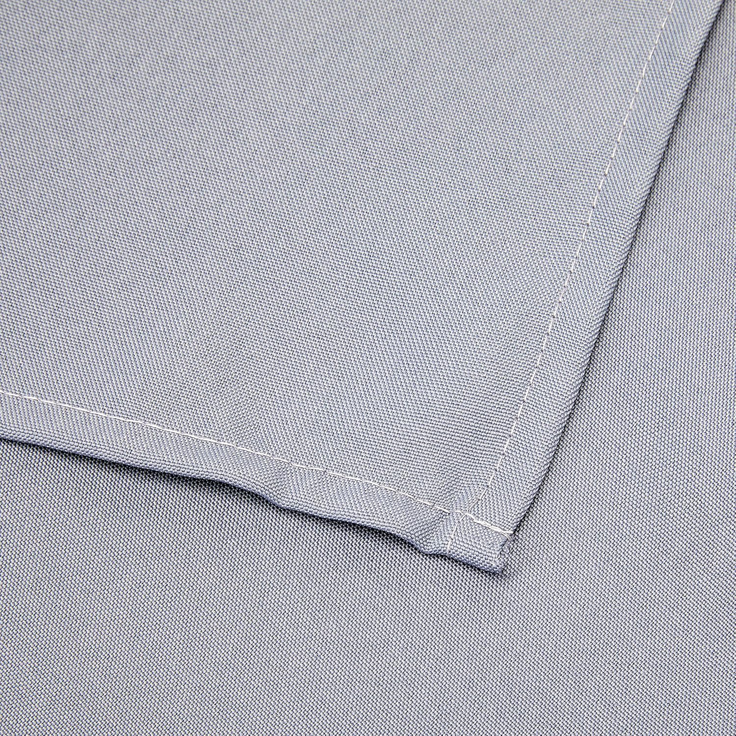 Soleil d'Ocre - Alix - 140x240 cm - Nappe rectangle anti-tâches, polyester, gris