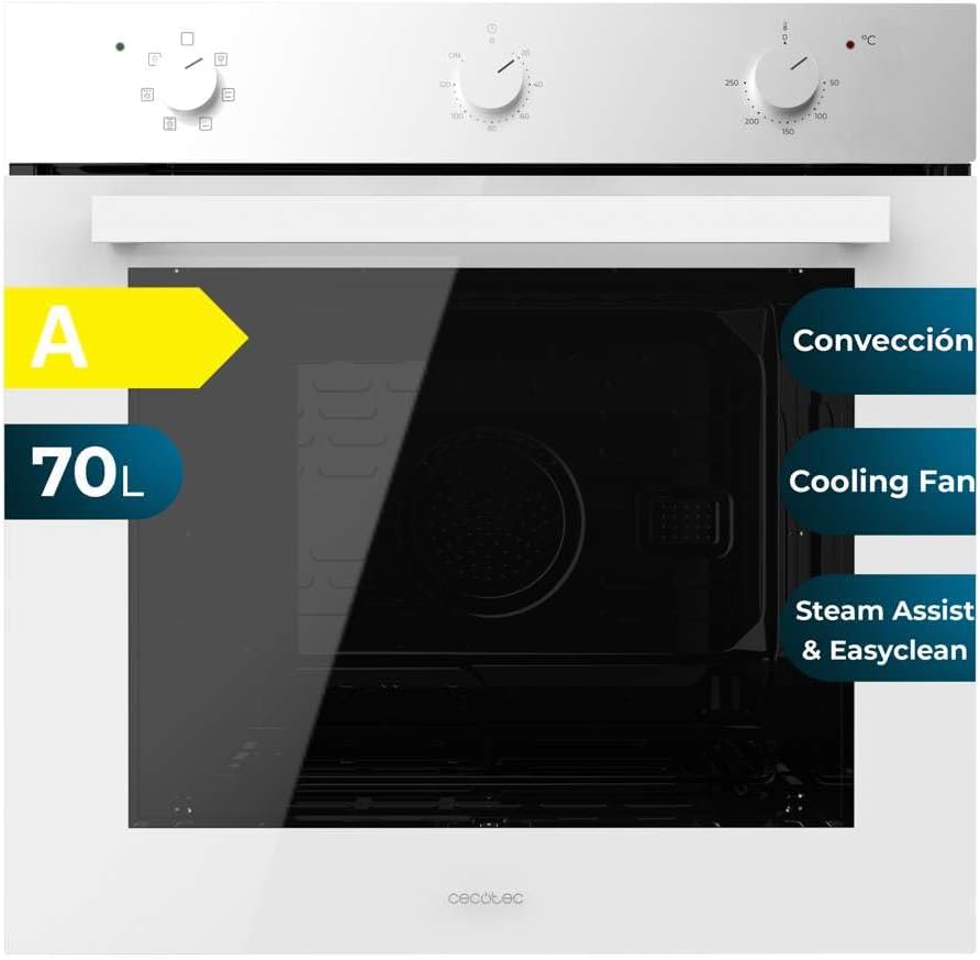 Cecotec - Bolero Hexa M236000 - four encastrable 70L - multifonctions, minuterie, classe A, 2800W, triple vitrage M23600