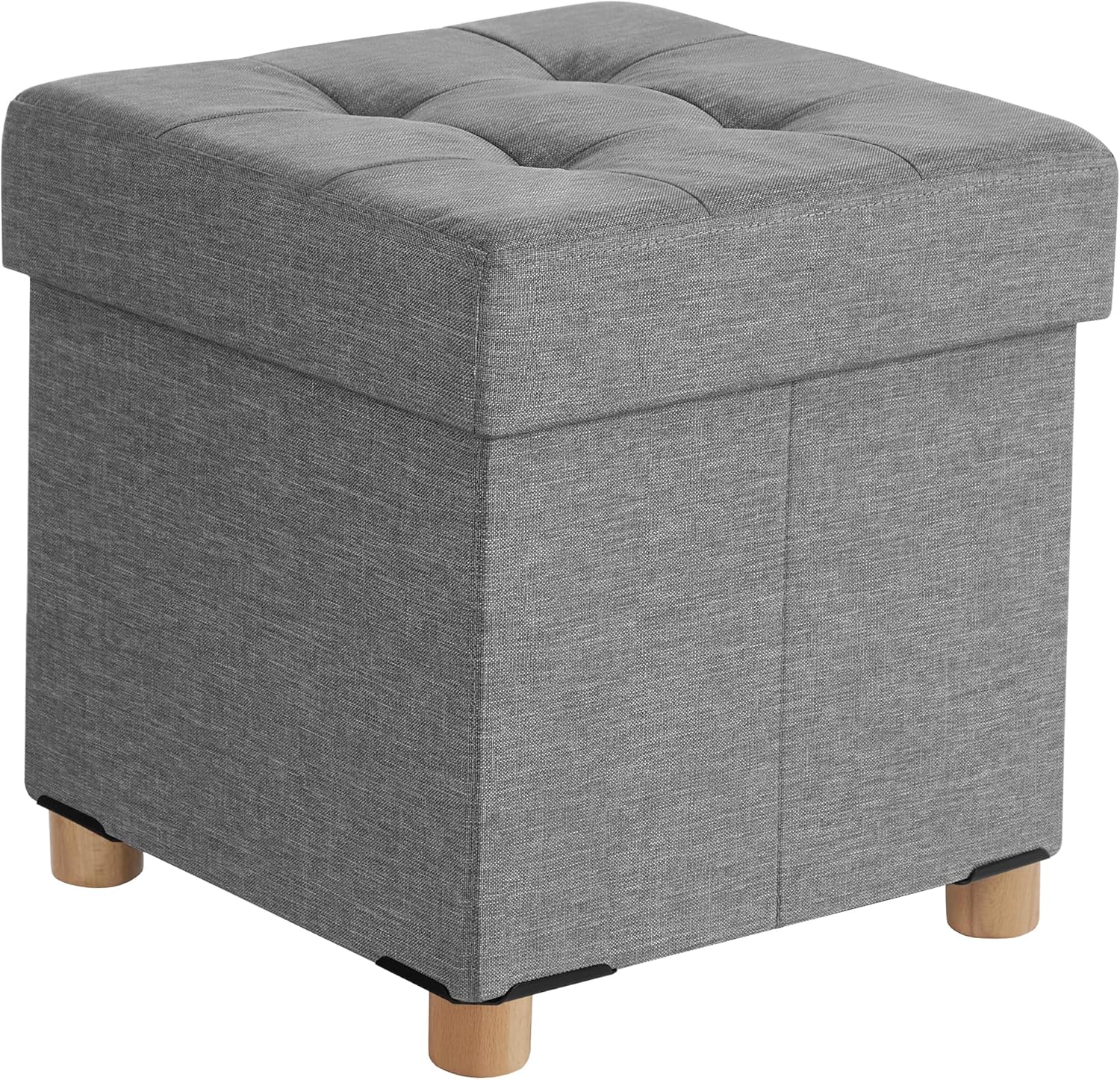SONGMICS - pouf pliable 38x38x40 cm, rangement 300kg, LSF14GYX