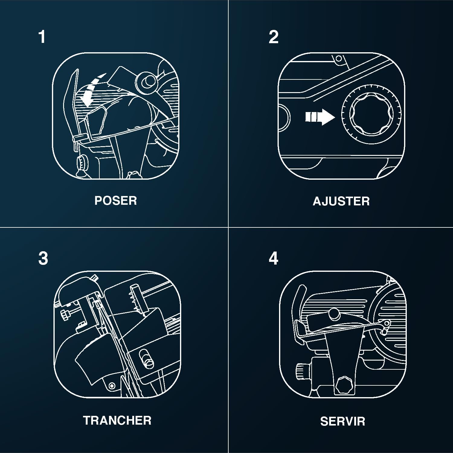 H.Koenig - trancheuse électrique pro - lame 25 cm - coupe 0-12 mm, aiguiseur, MSX250