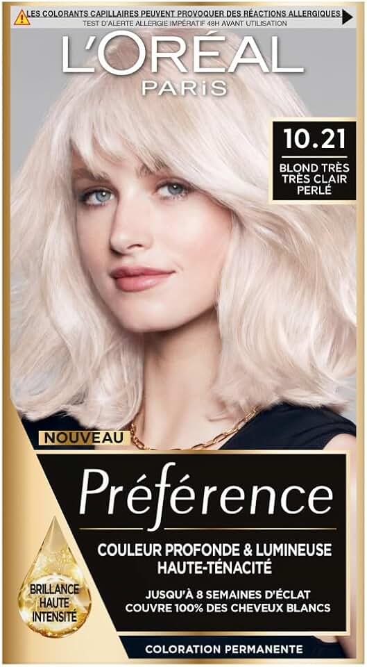 L'Oréal Paris - Préférence Stockholm - Blonde très clair perlé - Couvre 100% cheveux blancs, longue tenue, éclat lumineu