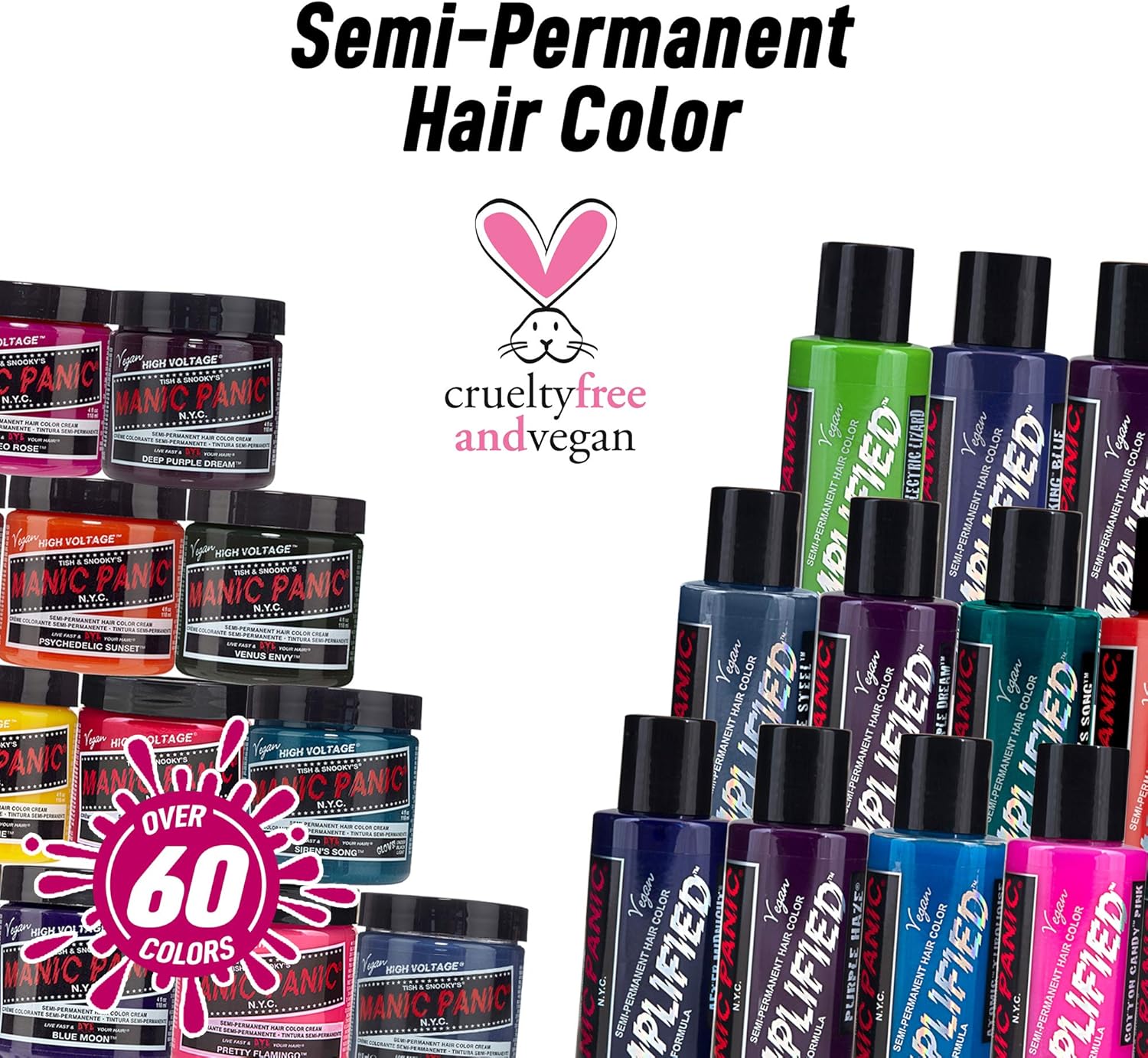 Manic Panic - Crème coloration semi-permanente Cleo Rose - cheveux - couleur intense, tenue longue durée