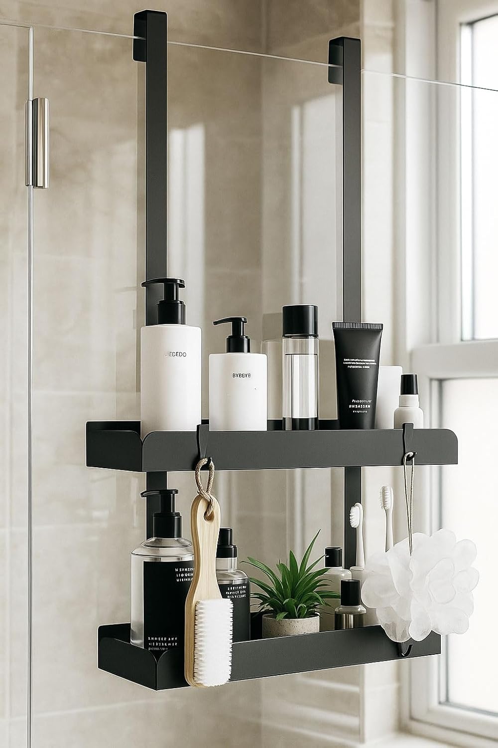 Etagère de douche à suspendre - 55,5 cm - rangement pratique, installation facile