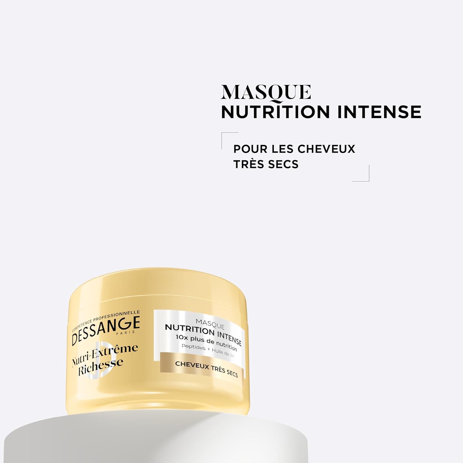 DESSANGE - Nutri-Extrême Richesse - 280ml - masque nutrition intense, peptides & huile de lin, cheveux très secs