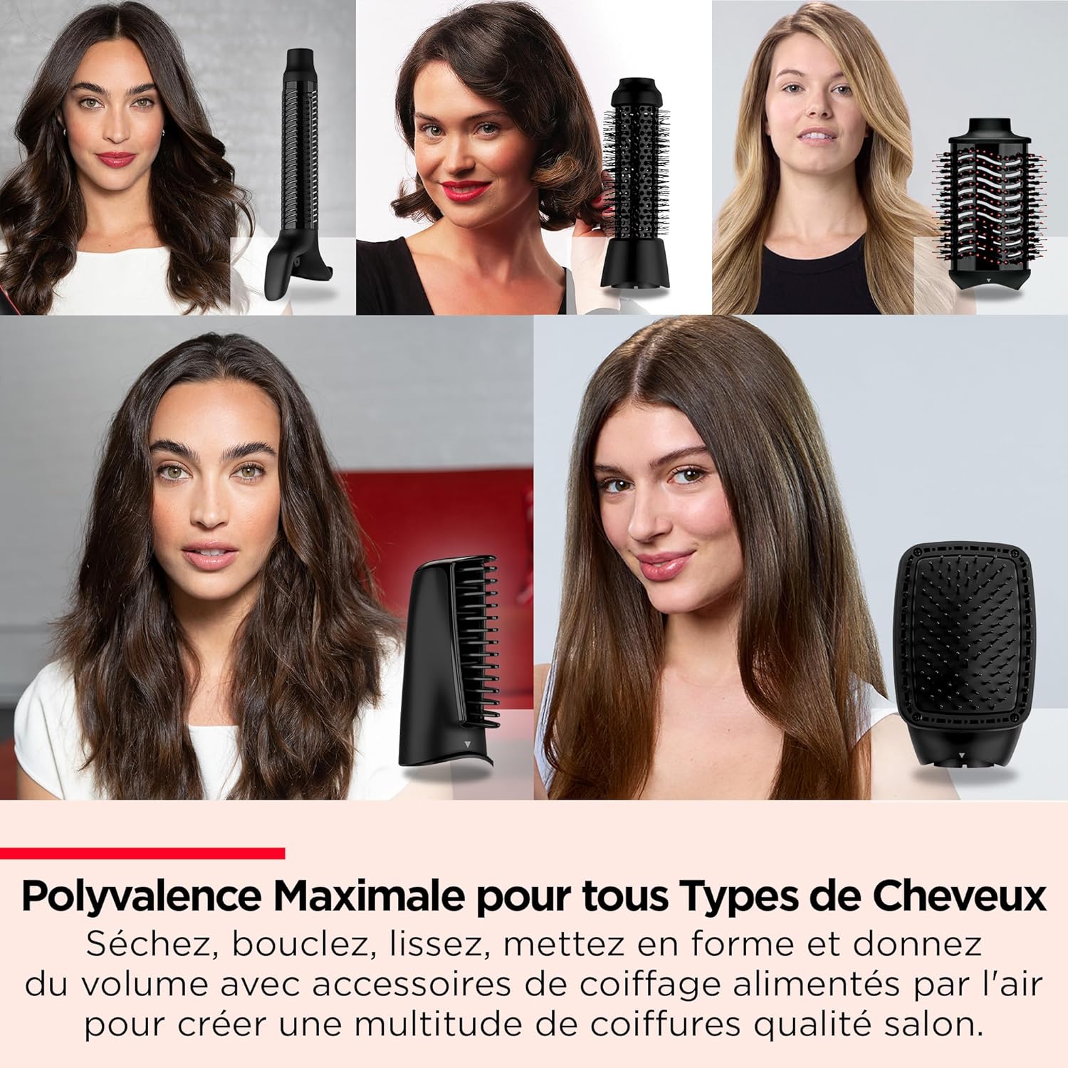 Revlon - One-Step Styler 5-en-1 - multi-têtes coiffantes - RVDR5370