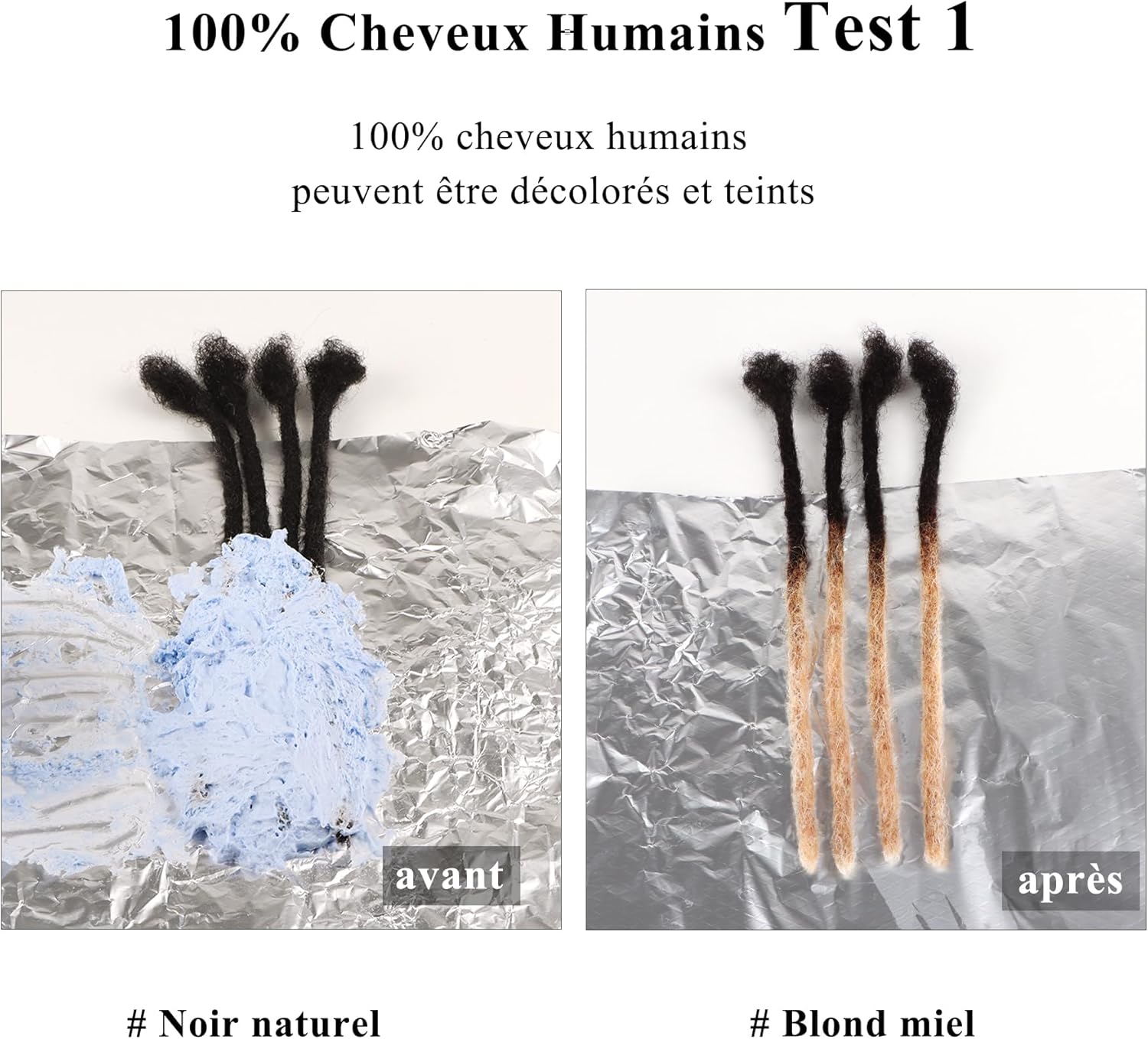 Extension cheveux naturel afro - 16 pouces, 1 paquet, noir naturel