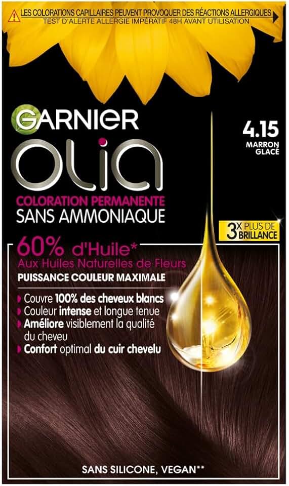 Garnier - Olia coloration sans ammoniaque - huiles fleurs - 4.15
