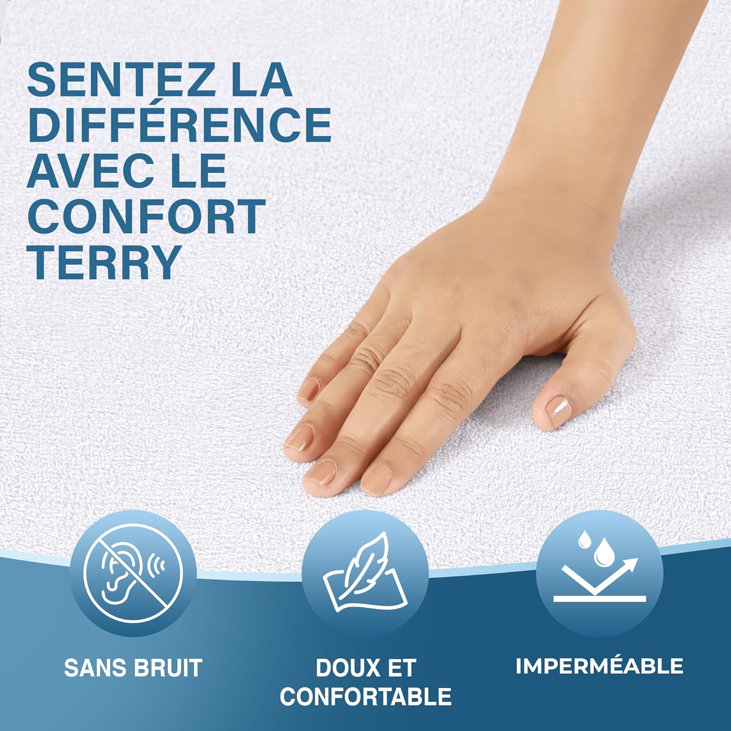 Utopia Bedding - Protège-matelas Drap Housse - 200x200 cm - Imperméable, Oeko TEX