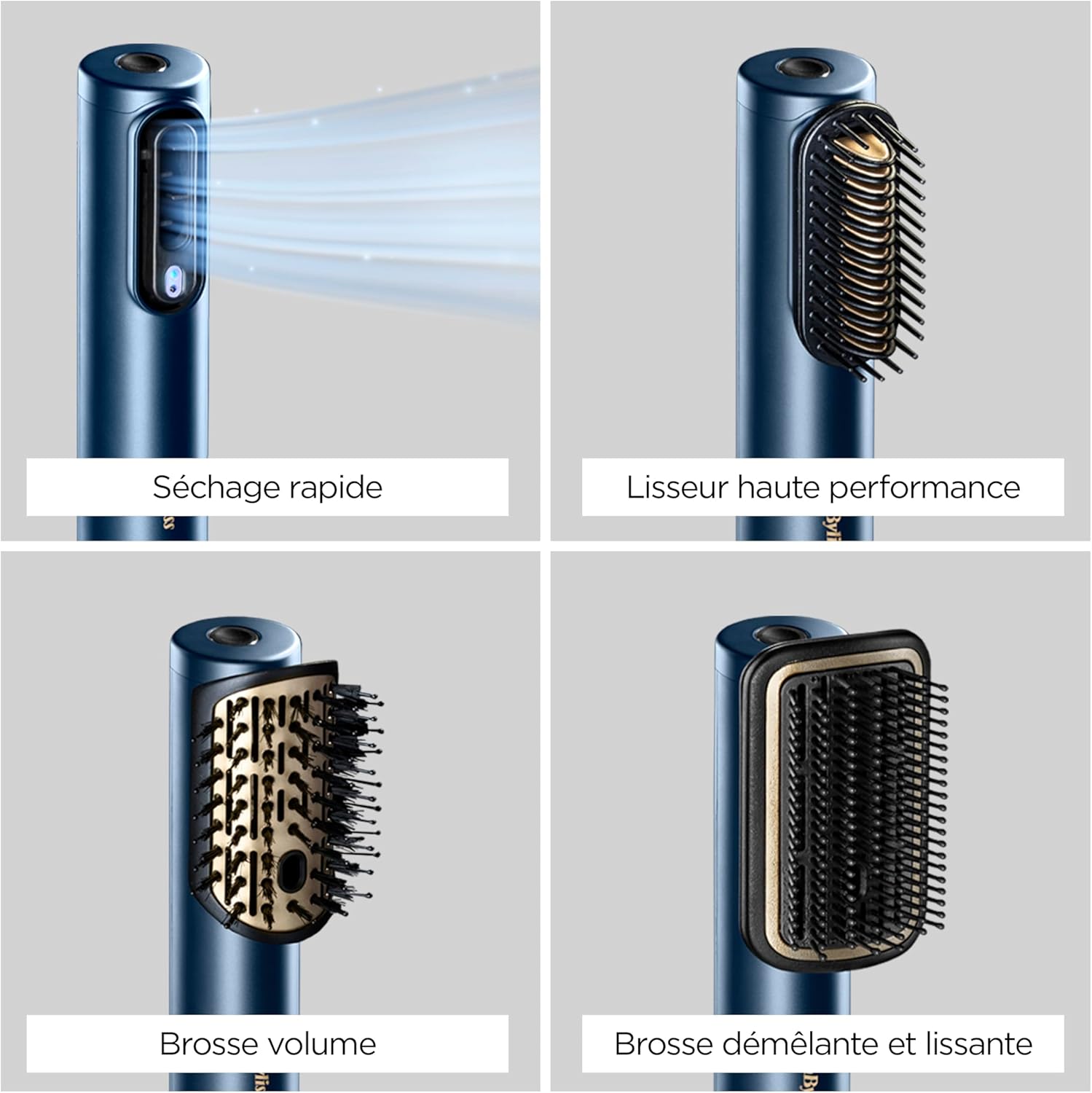 BaByliss - Air Wand - séchage, lissage, anti-frisottis, 3 accessoires, AS6553E