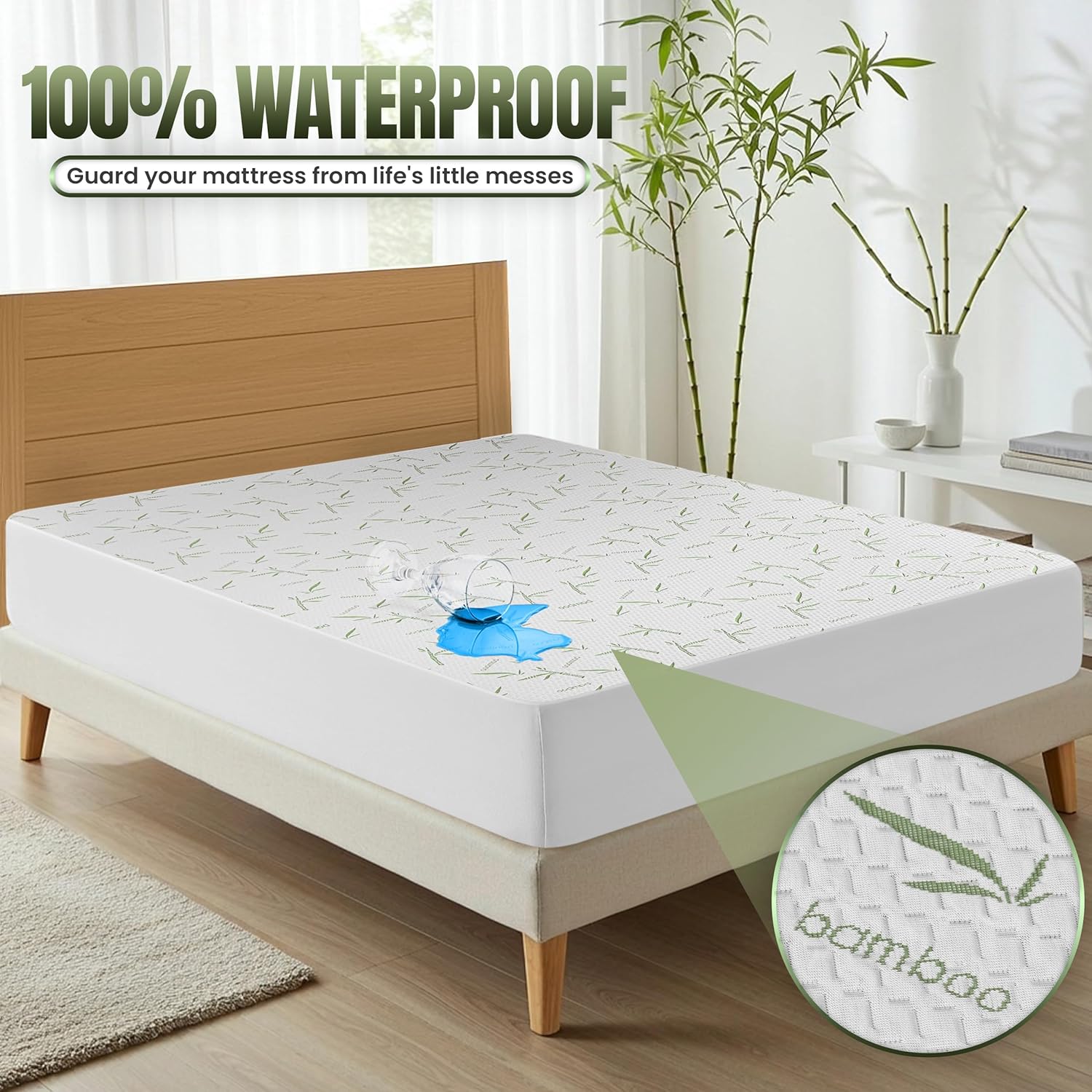 Utopia Bedding - protège-matelas visco premium - King Cal - imperméable, Oeko-Tex, respirant, élastique