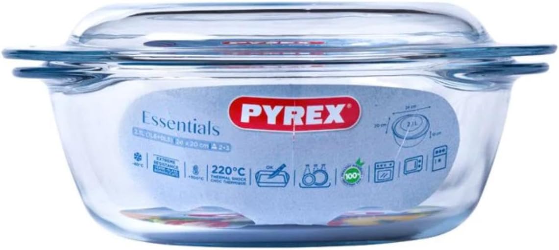 Pyrex - Cocotte ronde Classic - 2,1 L - compatible four et lave-vaisselle