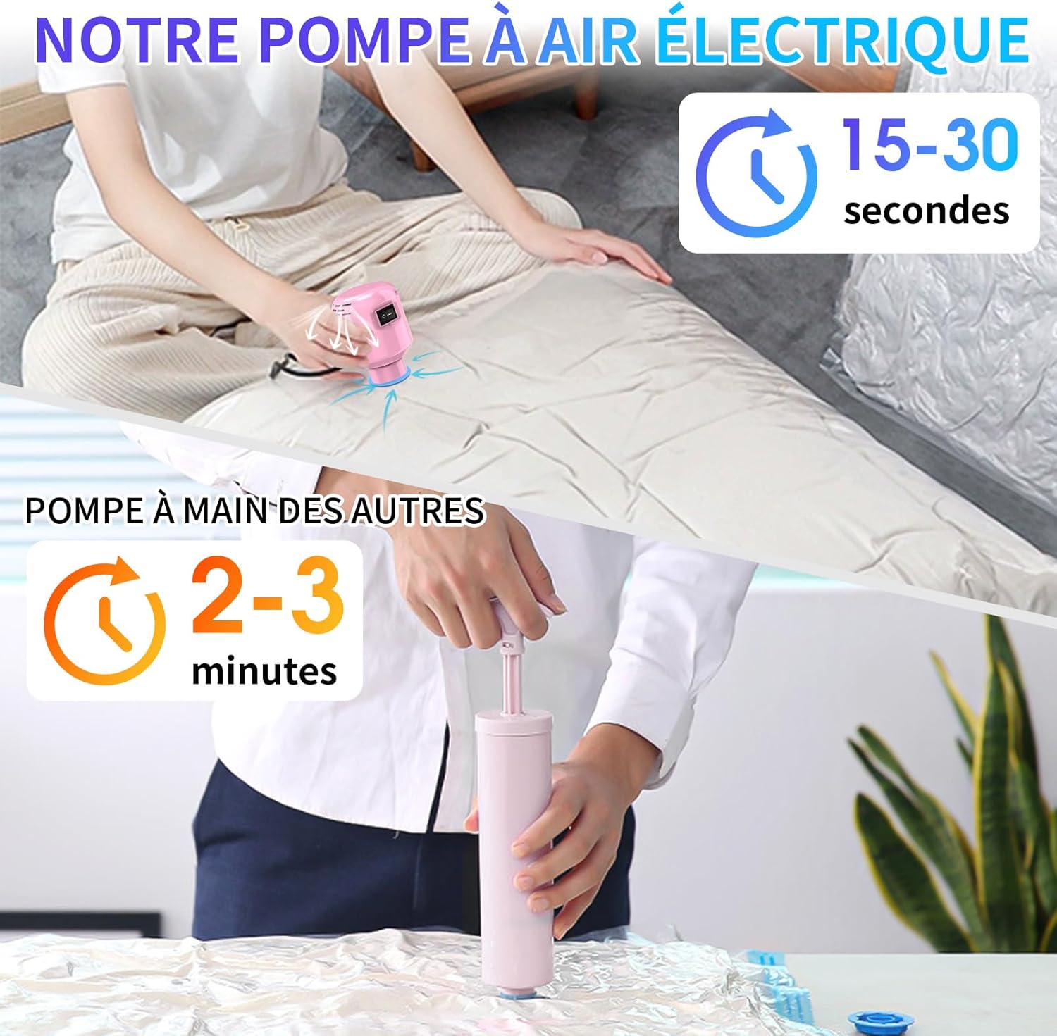 Pompe à vide électrique - 4.2 kPa, 55W, aspiration puissante - sacs sous vide