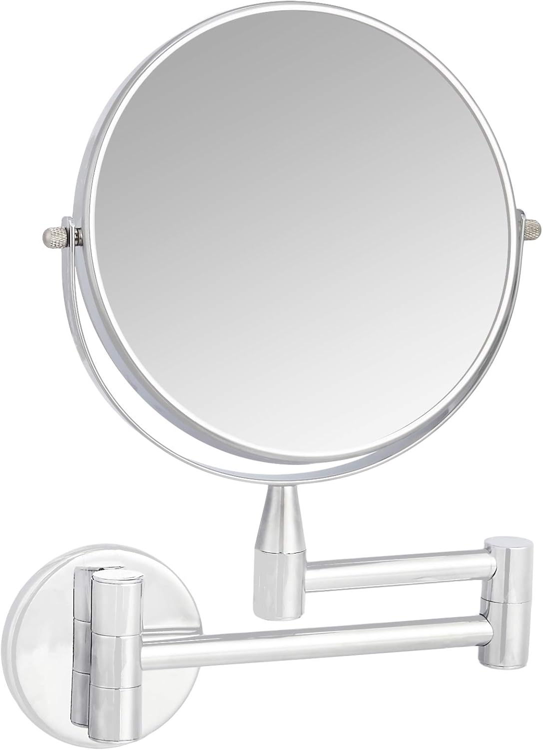 Amazon Basics - miroir mural rond - 38,6x2,9x27,9 cm - grossissant chromé