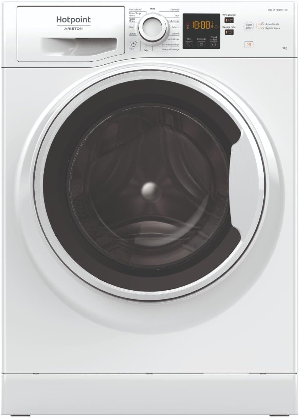 Hotpoint - Lave-linge série NS - 9kg, 1400tr/min, induction, vapeur, classe A - NS9479WWFR