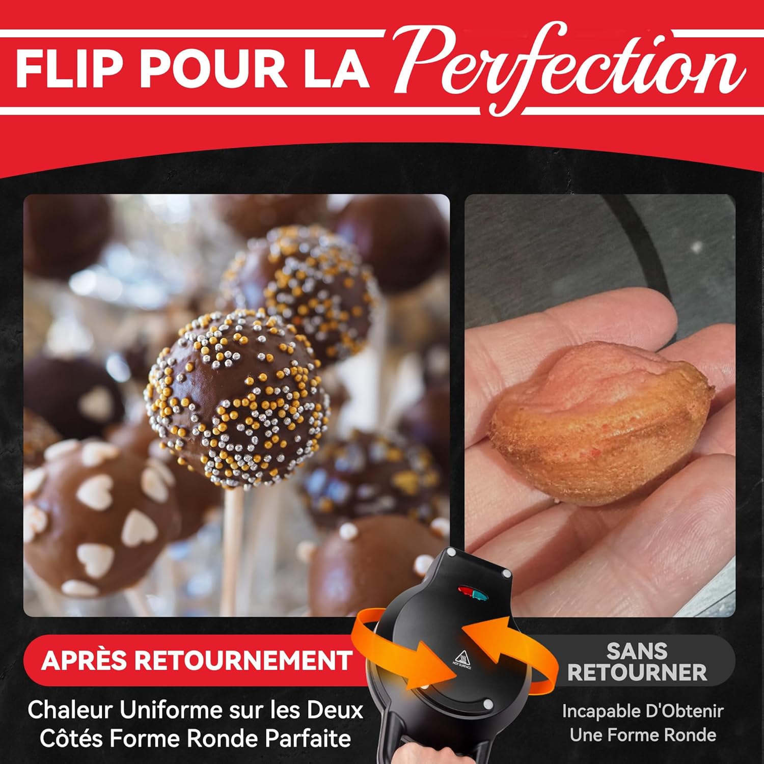 Flip - Cake Pop Maker - 12 x 1,4 cm - céramique, pinceau et recette