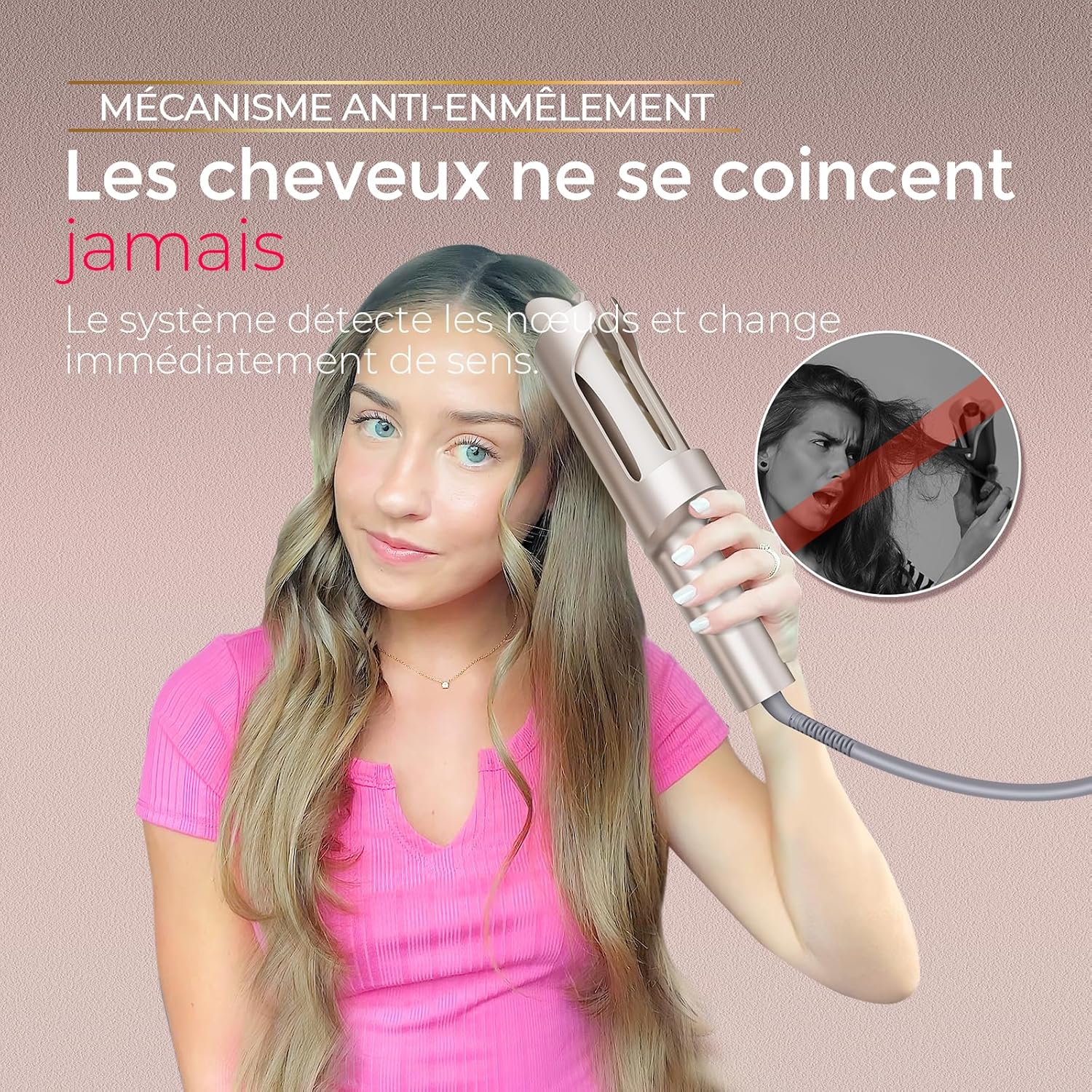 TYMO - Curlpro Plus - 32mm - boucleur automatique anti-brûlure, chauffage rapide