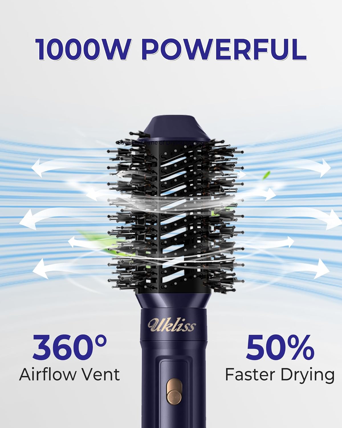UKLISS - Air Styler Pro 6en1 - 1000W - séchage, boucleur, brosse