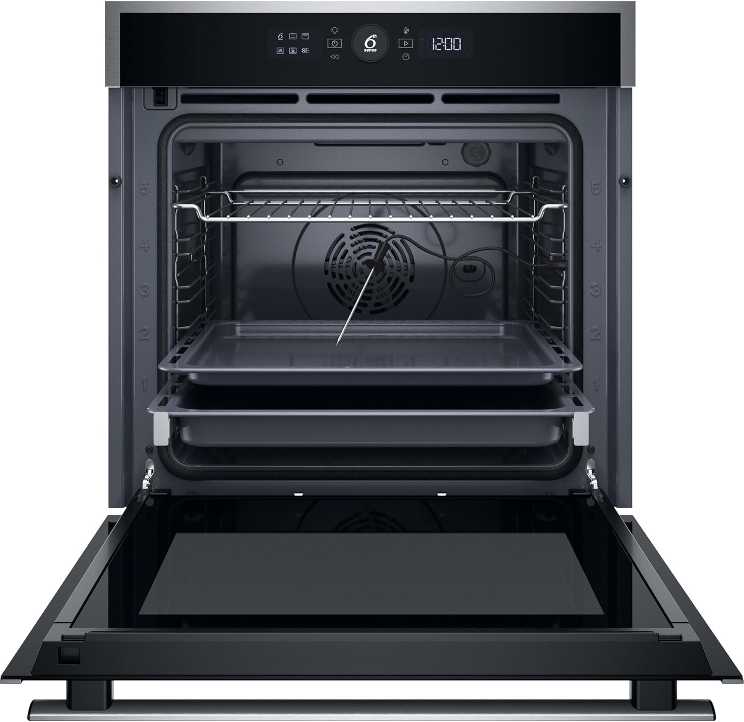 Whirlpool - Four multifonction encastrable 60cm, inox, grande capacité, WOI4S8PPM1SX