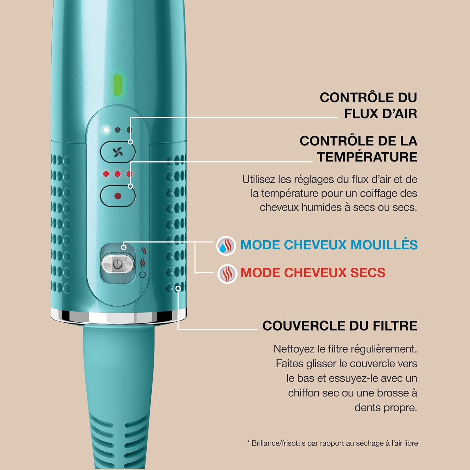 Shark - Glossi 2-en-1 - plaques céramique, anti-frisottis, tous cheveux - HT302EUTL