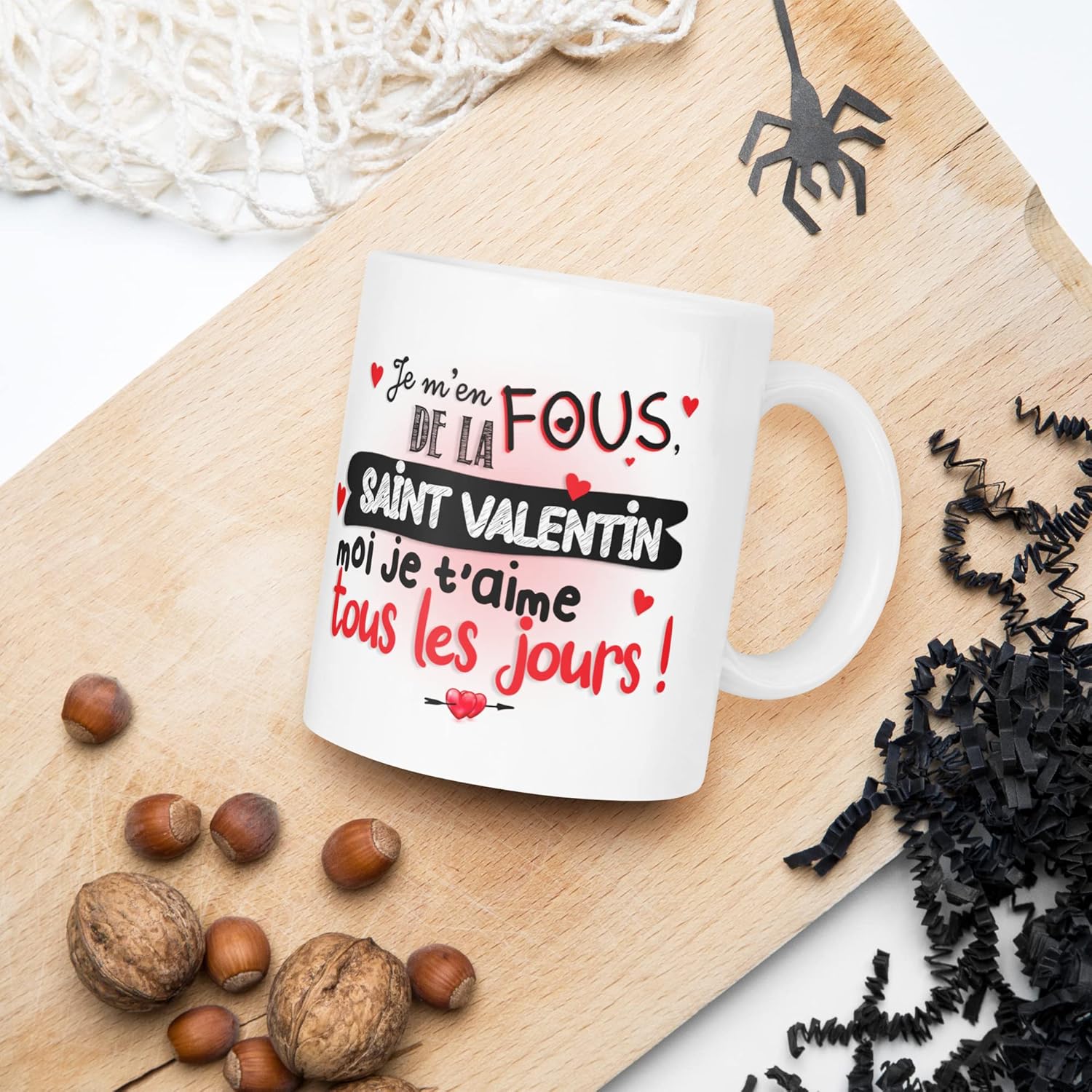 Tasse - Amour Je T’Aime - céramique 330ml - message drôle cadeau original