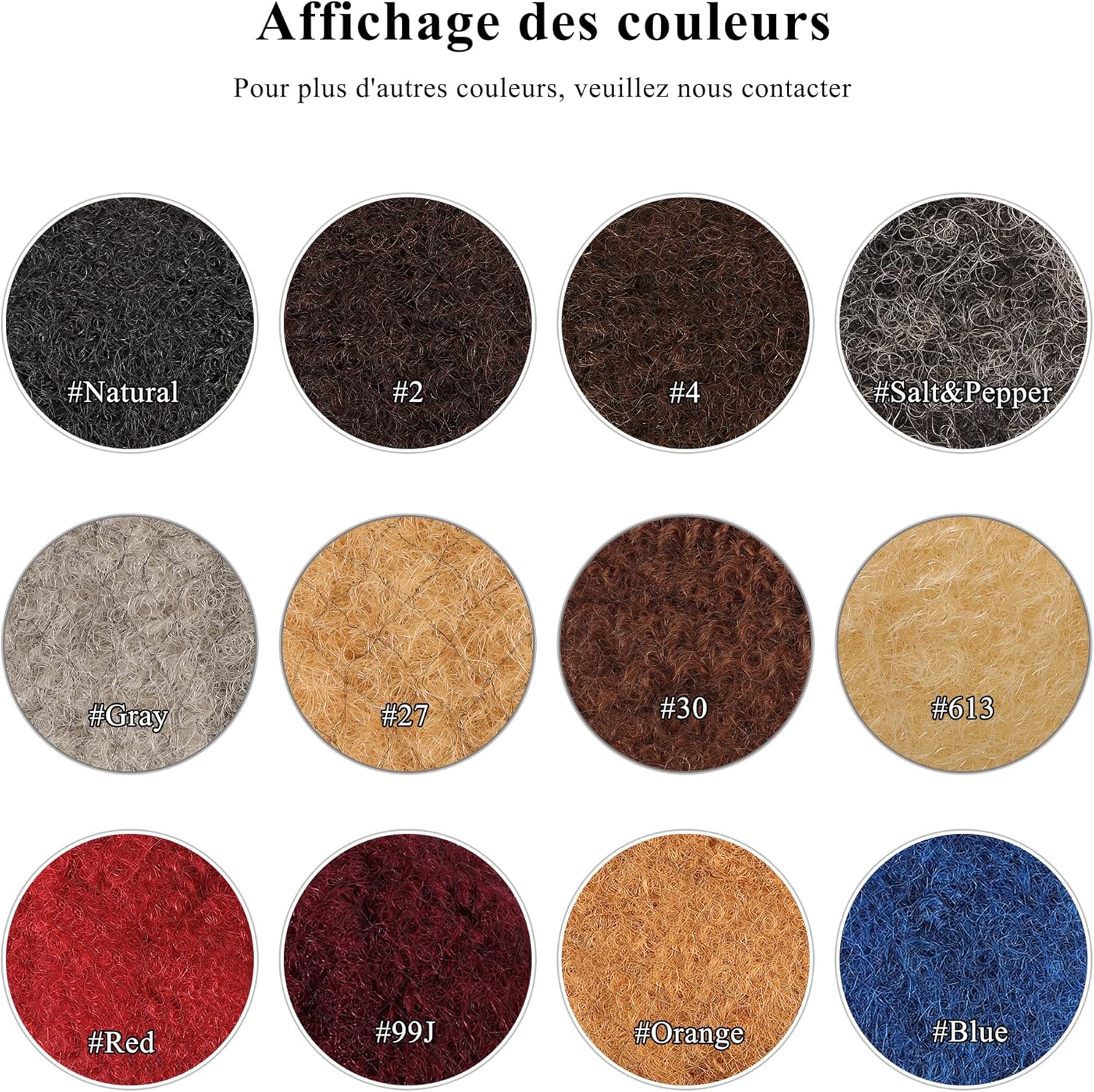 Extension cheveux naturels afro kinky, 14 pouces, 1 paquet, noir