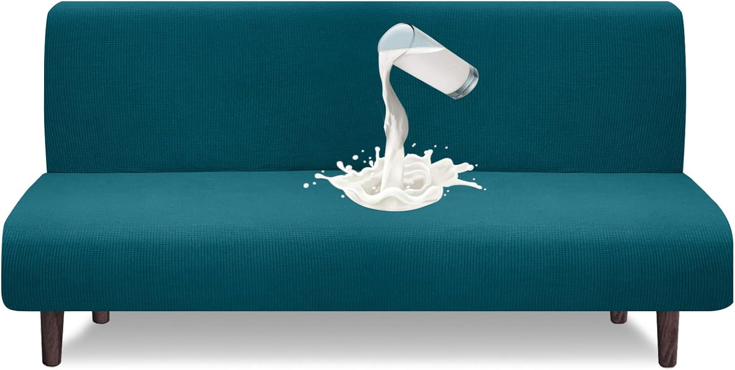 Granbest - housse de futon sans accoudoirs - 180x120cm - imperméable, hautement extensible, antidérapante, noir vert