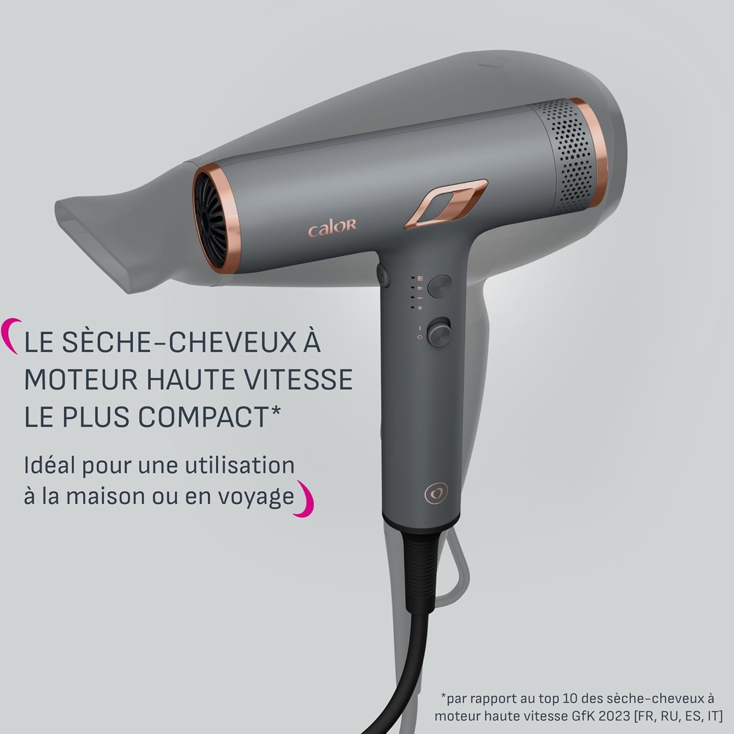 Calor - Nano Sèche-cheveux digital ultra-compact 266km/h - HY8120C0