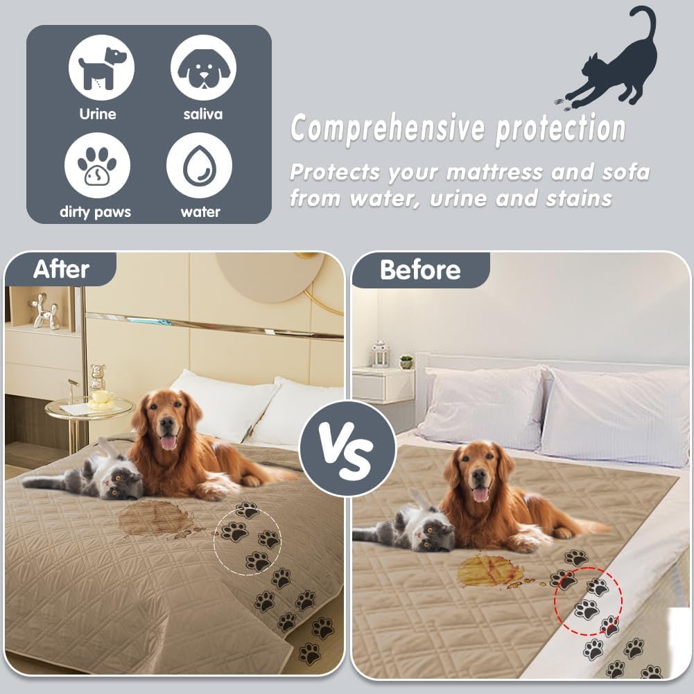 DUJUIKE - housse canapé imperméable - 132-208 cm - antidérapante, protection animaux