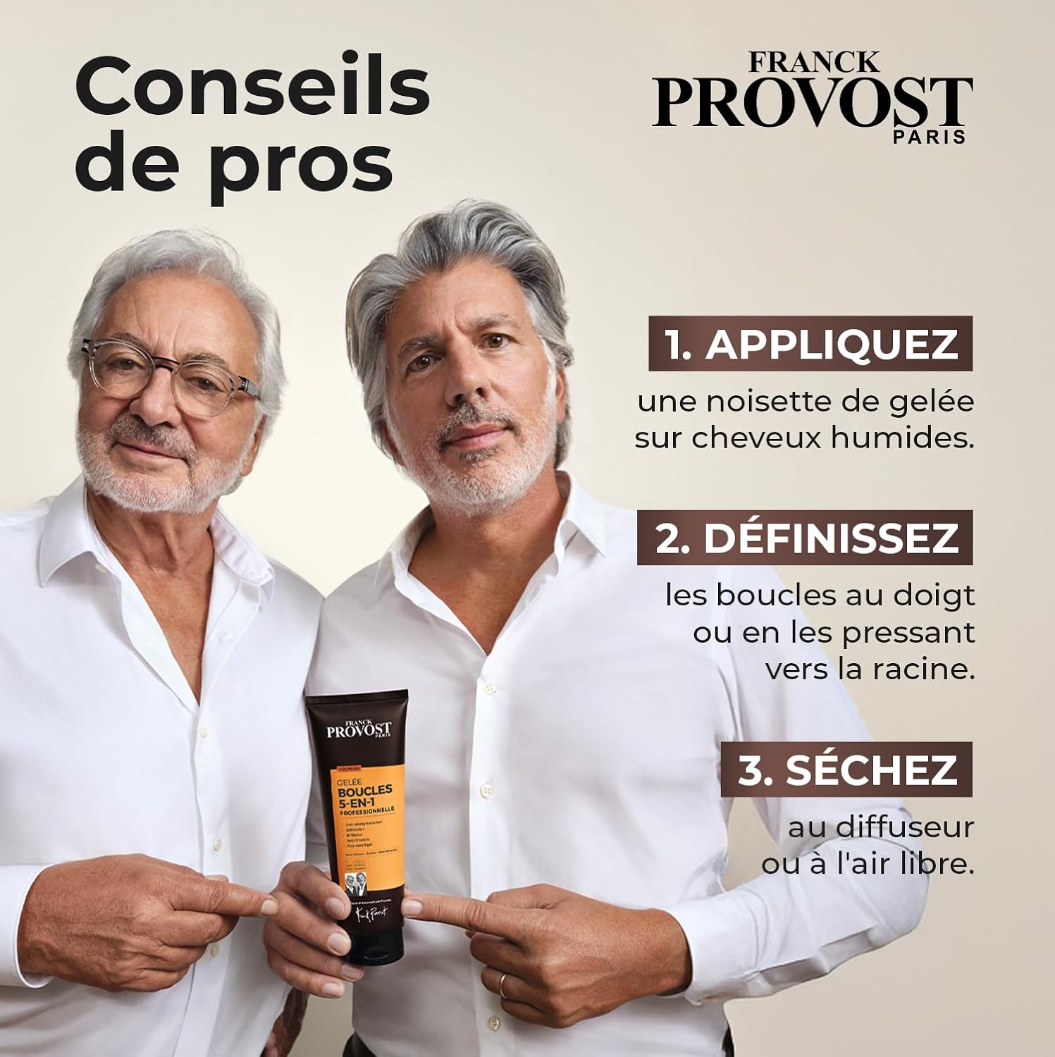 Franck Provost - Gelée Boucles 5-en-1 - 250ml - sans silicone, hydratante, définition 24h