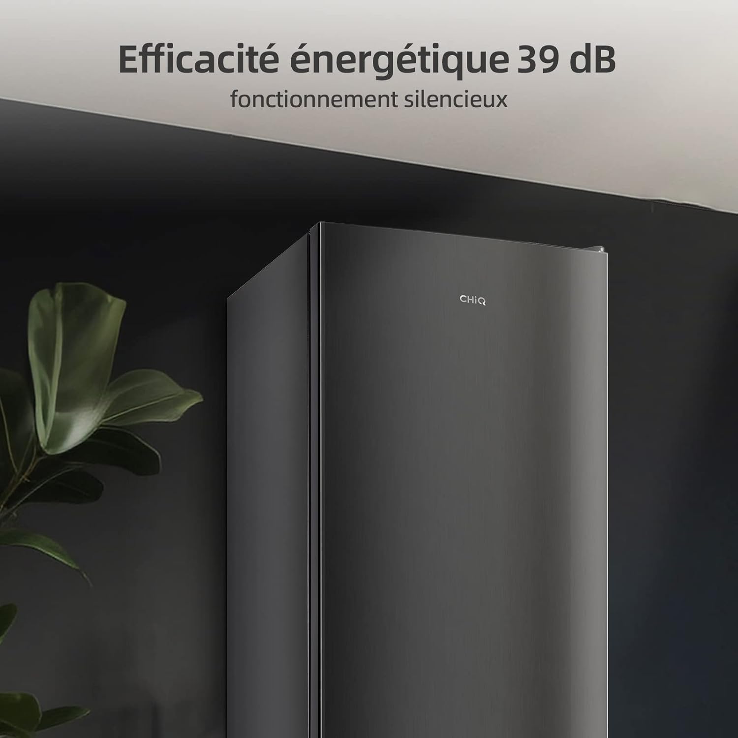 CHIQ - réfrigérateur congélateur bas - 157L - faible bruit, low frost, refroidissement rapide, compact - CBM159LEBD