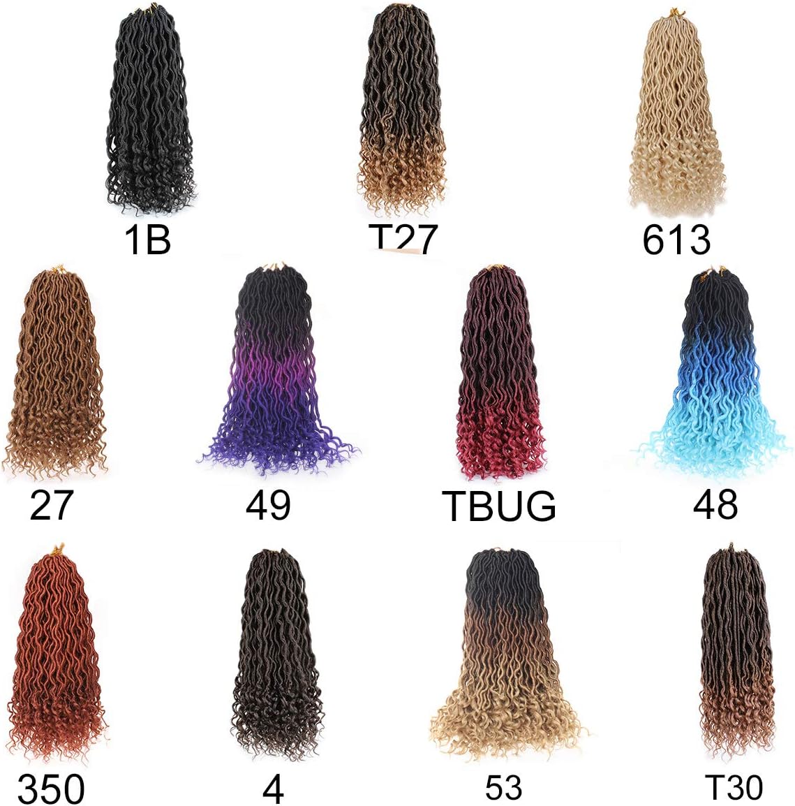 Xtrend - Déesse faux locs 14'' - 6 packs boucles synthétiques tressage T27