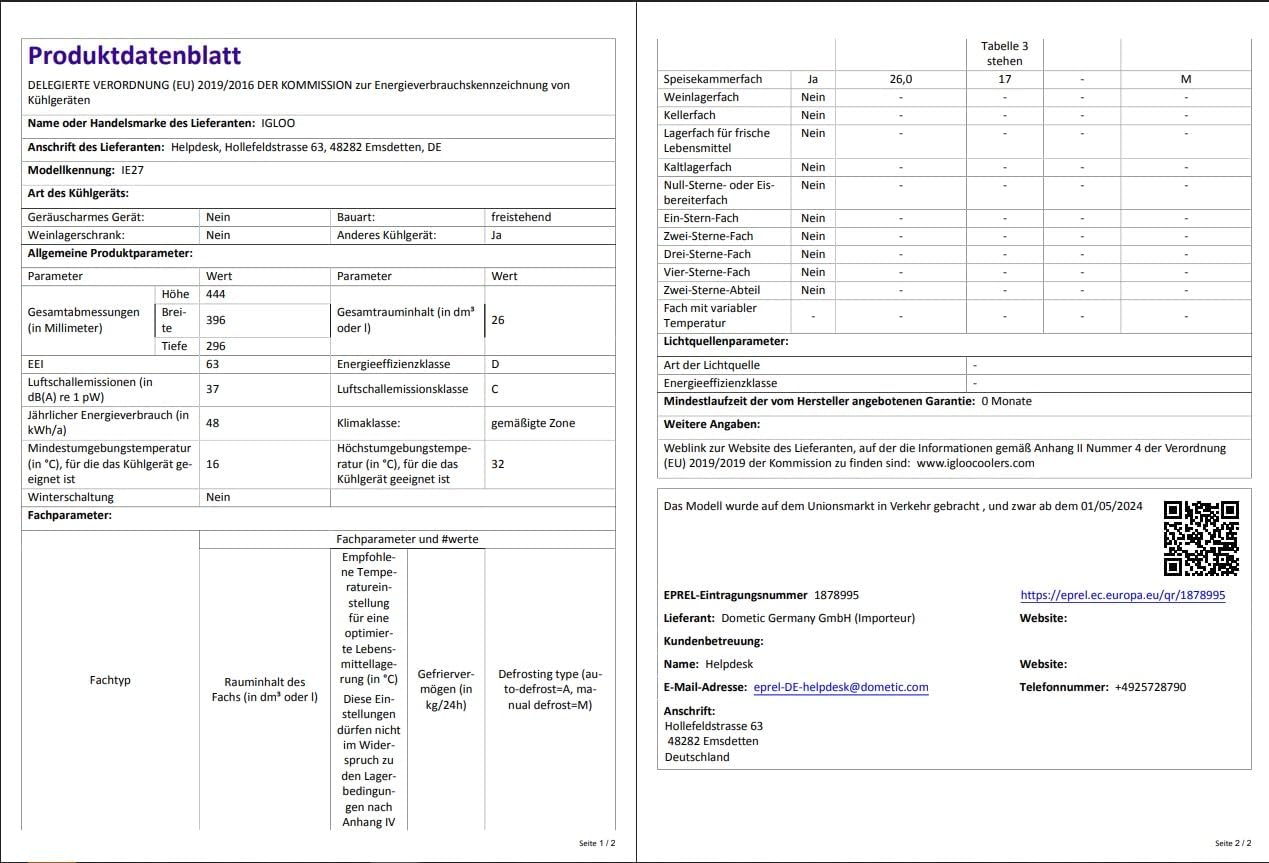 IGLOO - glacière électrique - compacte - grande capacité, portable