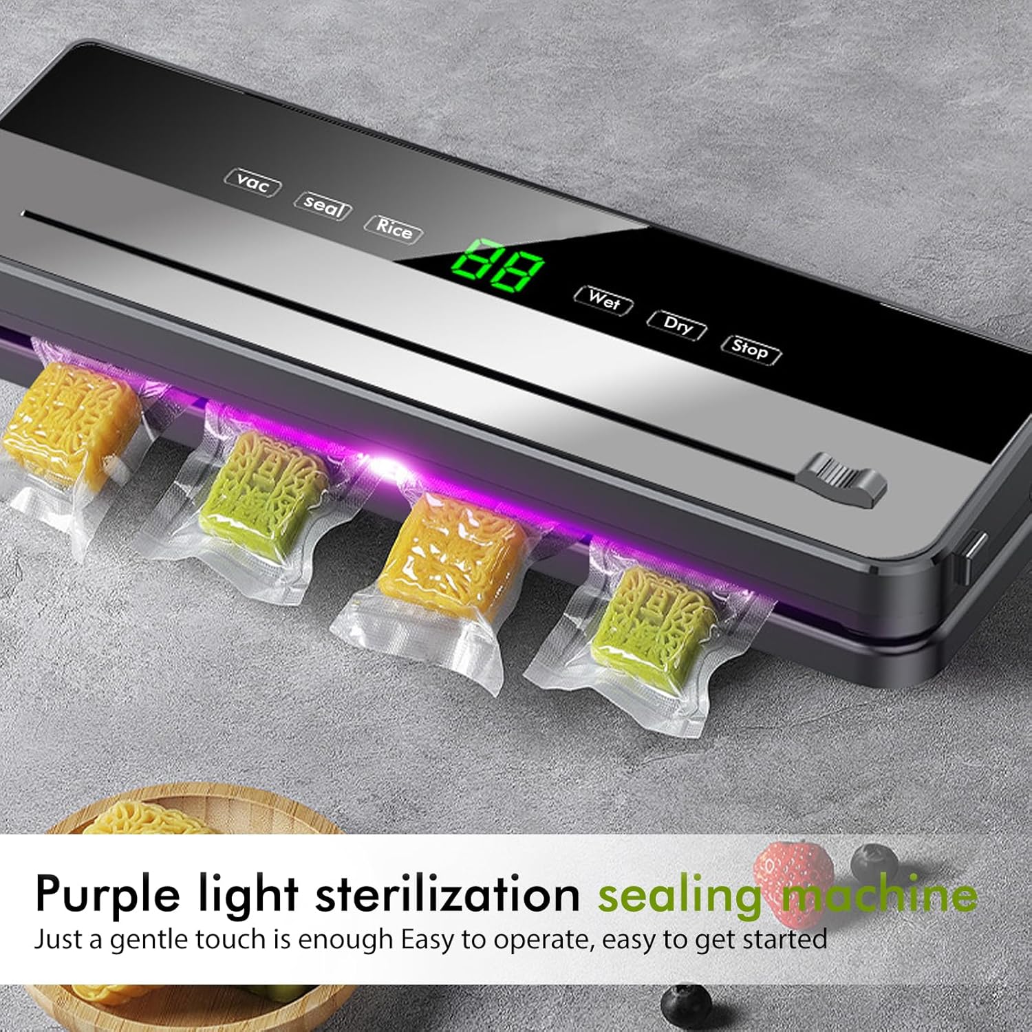 Machine sous vide alimentaire - multifonction sec/humide - 10 sacs inclus