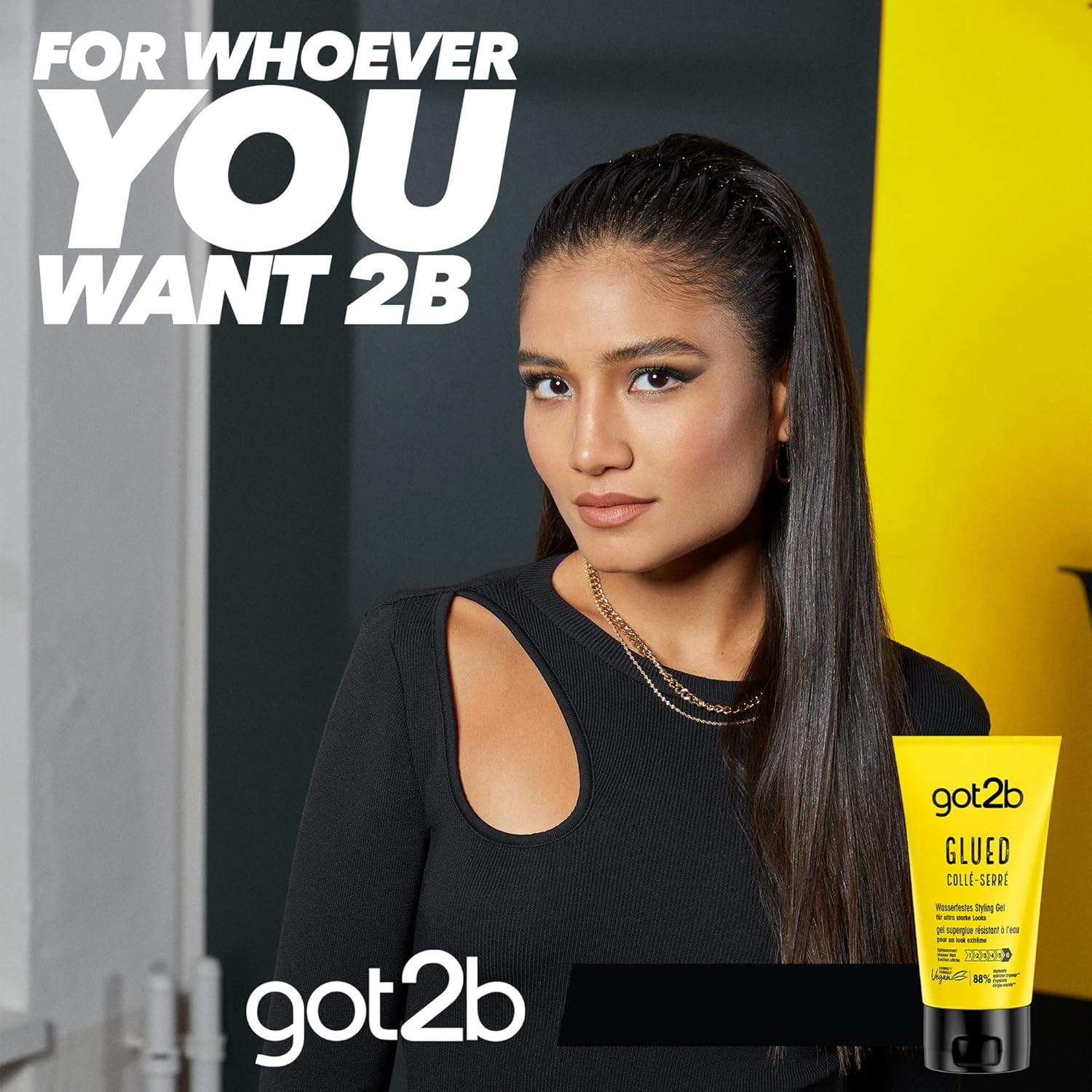 Schwarzkopf - Got2b Superglue - 150ml x2 - fixation forte, résistant eau, formule végane