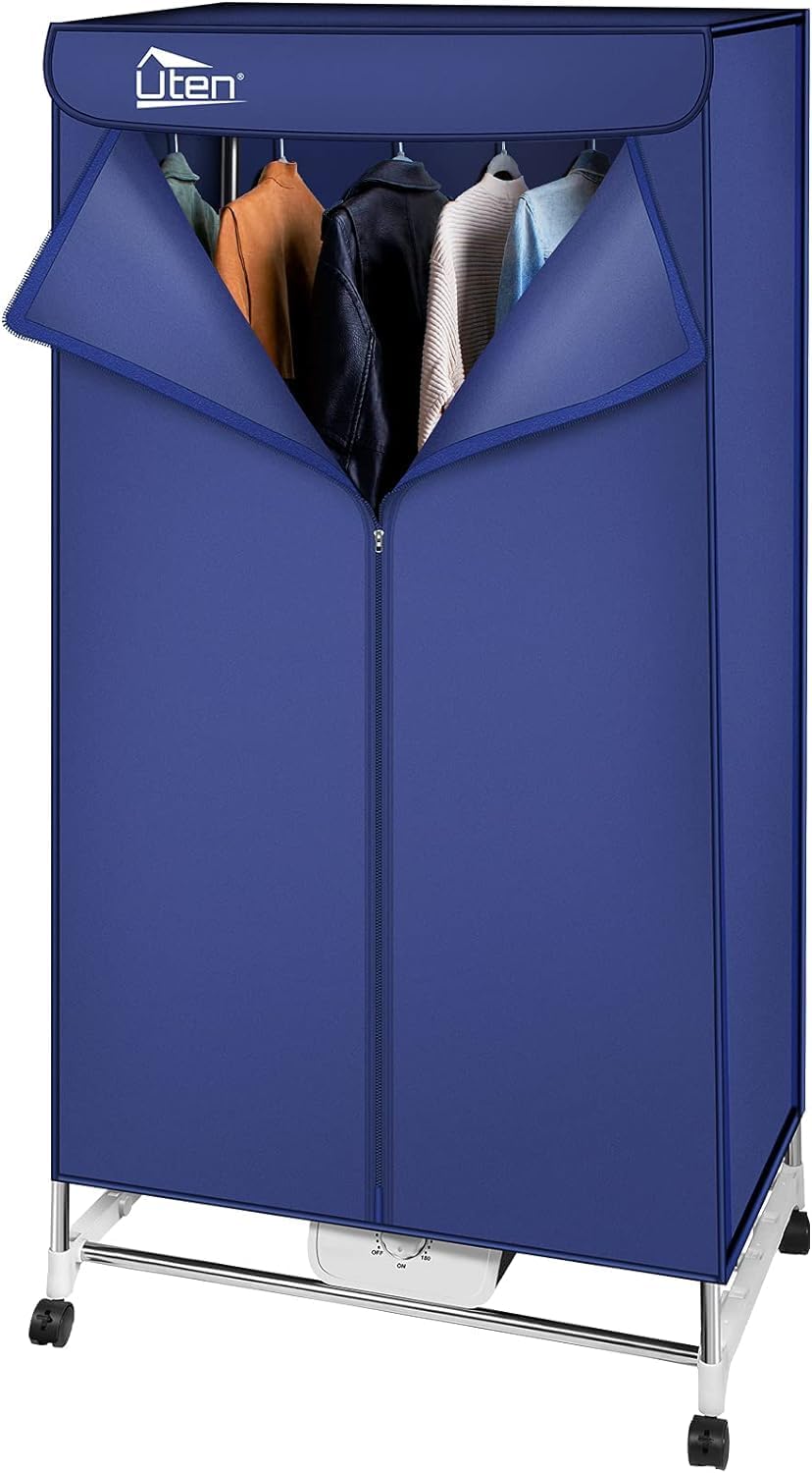 Sèche-linge portable double couche, 1500W, minuterie réglable, armoire