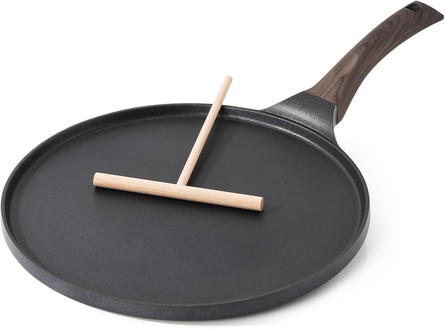 SENSARTE - Poêle à crêpes 30 cm - antiadhésif granit suisse, induction, poignée ergonomique