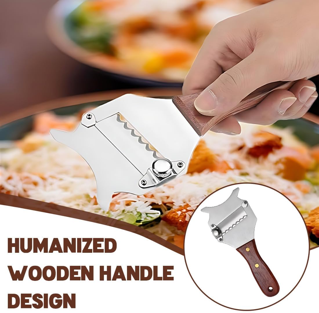 Coupe-Truffe professionnel, râpe inox, poignée bois, réglable, 18 cm