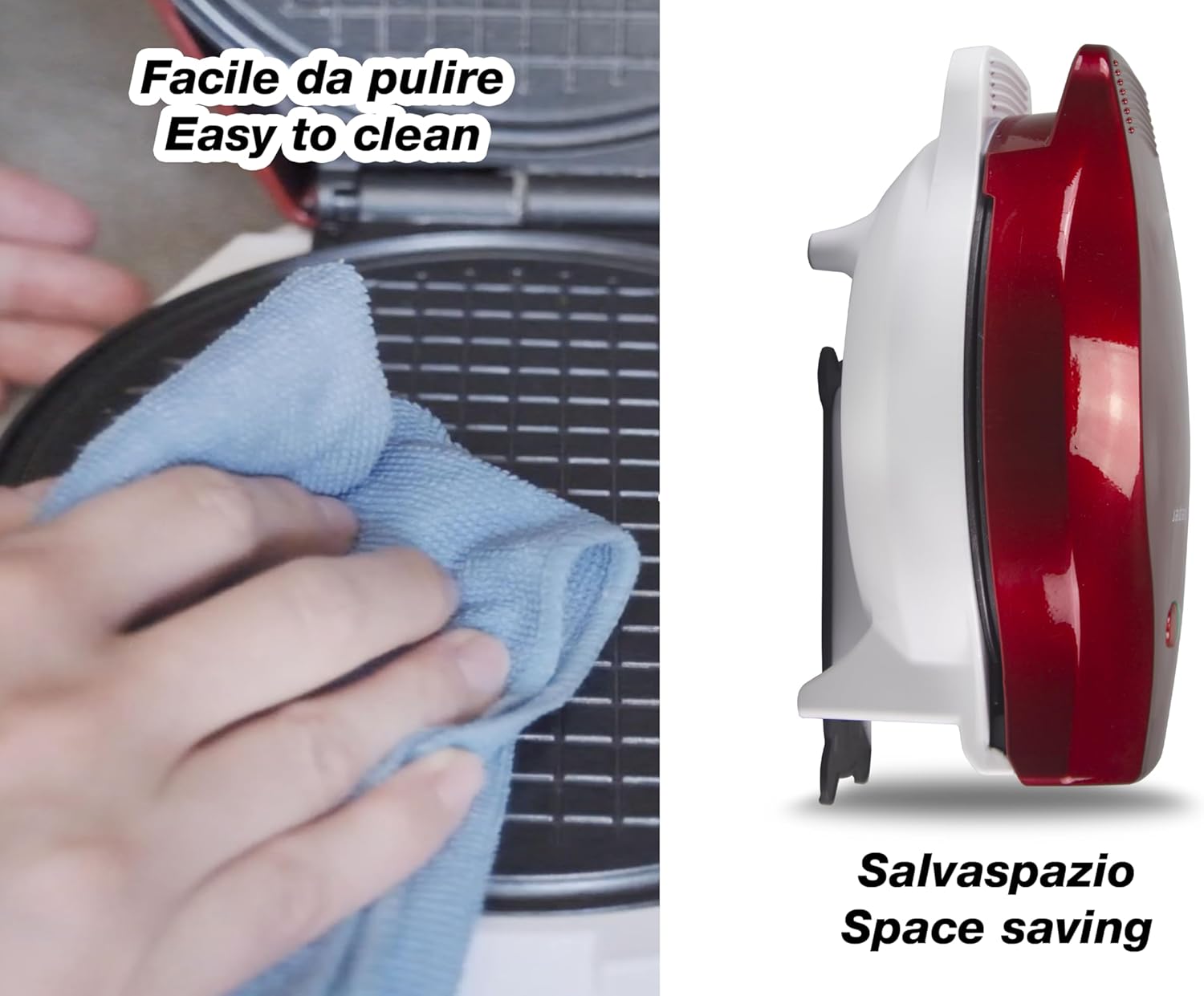 BEPER - gaufrier série P101CUD002 - 18 cm - 1000W, poignée isolante, accessoires inclus P101CUD002